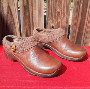 Dansko Kenzie knit sweater trim comfort clogs 39
